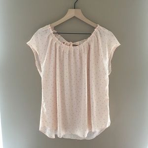 NWT LC Lauren Conrad Pleat Neck Blouse - XL